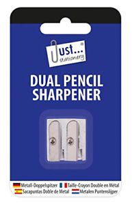 Just Stationery Dual Hole Metal Pencil Sharpener