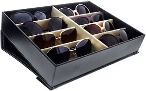 Glasses Display Case 8 Slot Rack Stand Storage Tray for Eyewear Sunglasses