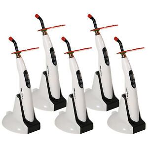 5 Pieces New Dental Wireless Cordless LED Curing Light Lamp 1400mw CA