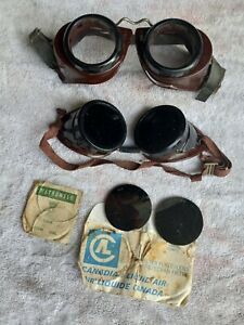 Vintage Welding Goggles Welsh Mfg. Co. Steampunk Glasses Lens Baklite USA