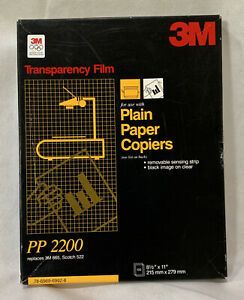 3M TRANSPARENCY FILM FOR COPIERS PP2200 NEW