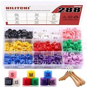 Hilitchi 288-Pcs Clothes Hanger Size Color-Coding Garment Size Markers Kit - ...