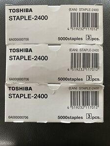 Genuine Toshiba STAPLE-2400 (STAPLE 2400) Staple Cartridge, 3-Boxes of 3