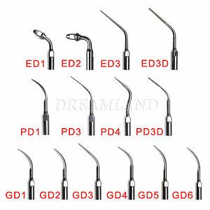 14 Type Dental Ultrasonic Scaler Scaling Endo Perio Tip Fit DTE SATELEC GD/ED/PD