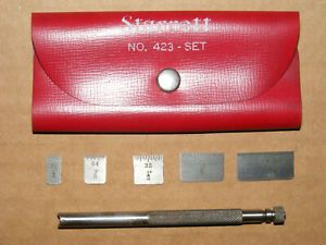 Starrett Stick Rule Measuring Gage Set #423 (32nd &amp; 64th)