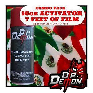16oz hydrographic film / activator Flag of Mexico hydro dip dipping wizard