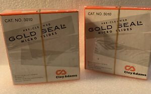 Clay Adams 2 Sealed Boxes of Micro Slides # 3010 A-1450 New Old Stock