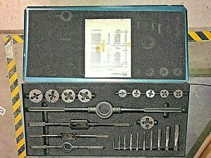 GREENFIELD US SCREW THREADING TAP &amp; DIE SET NSN 5180-00-448-2362, 23 PCS &amp; CASE