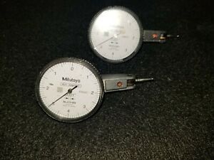 2 Mitutoyo 513-403T Jeweled Anti Magnetic Dial Test Indicator w/ Noga Stand.
