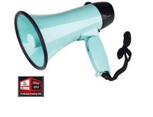 New, MyMealivos Portable Megaphone, Volume Control and Strap, Teal