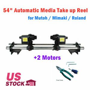 Two Motors 54&#034; Automatic Media Take up Reel SD54 for Mutoh / Mimaki / Roland