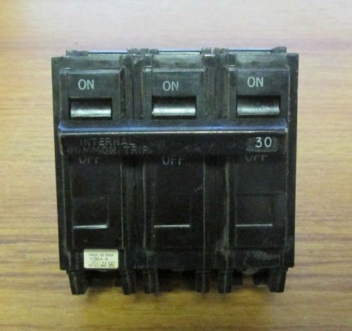 GENERAL ELECTRIC 3 Pole  30 AMP Circuit Breaker   THQL32030 (CHIP)        P-41A