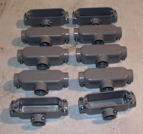 Lot of (10) Cooper Crouse-Hinds T25 MT 3/4 In. Outlet Box w/o Cover Series 5