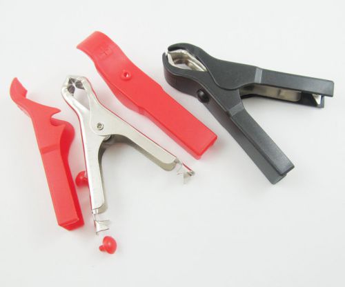 2 pcs car battery clip full insulated clamp test clip 50a rh-1103 red black for sale