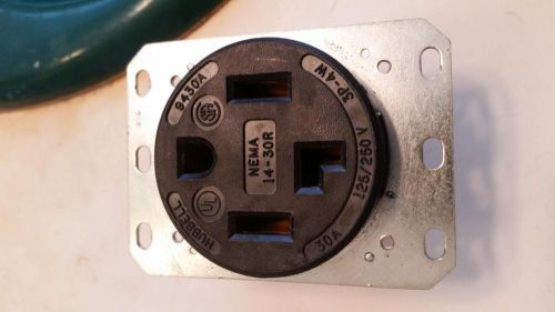 Hbl9430a hubbell receptacle 30a 125/250v nema 14-30r old style for sale