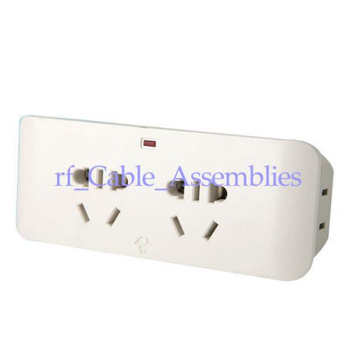 IEC 3Pin Plug 4 Outlet Power Strip AC Converter Wireless Socket Adapter 13*5CM