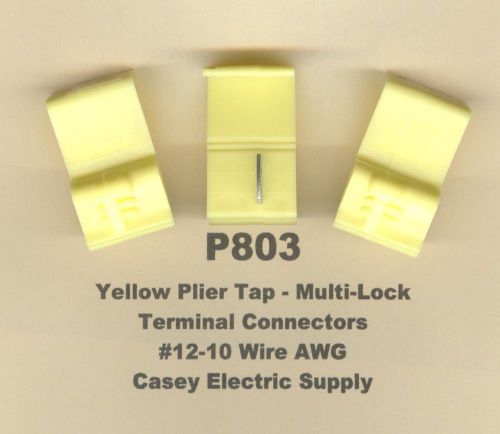 50 Yellow PLIER TAP Multi Lock IDC Terminal Connectors #12-10 Wire AWG MOLEX
