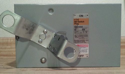 Ite bd buss switch plug bos14352 600 volt 60 amp for sale