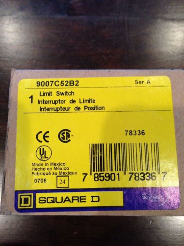 Square d limit switch class 9007 c52b2 ser a  9007c52b2 nib for sale
