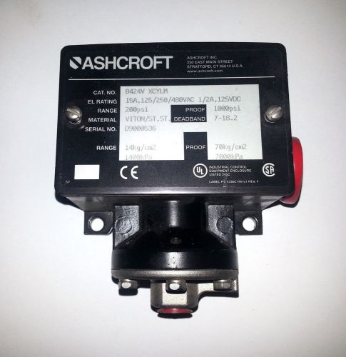 NEW Ashcroft B424V XCYLM Pressure Switch 200psi - 1000psi D9000536