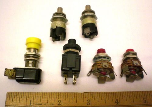 6.Pushbutton Switches 2 ARROW HART 2 Cutler Hammer, 2 Switchcrsft Made in USA