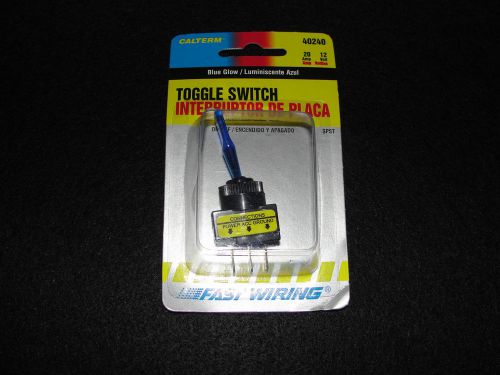 NEW CALTERM Blue Glow Illuminated Toggle Switch ON-OFF 20 AMP 12V  #40240