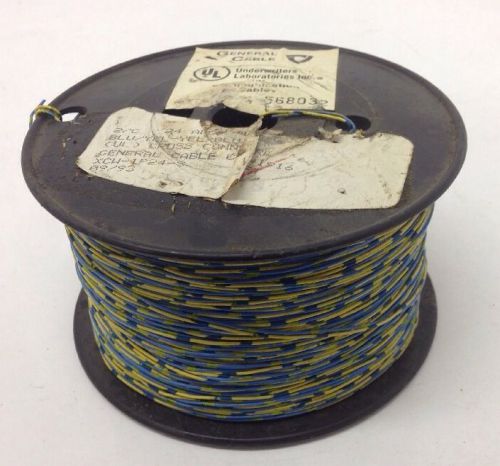 General cable  cross connect wire 1pr 24awg blue yellow 1000 ft new for sale
