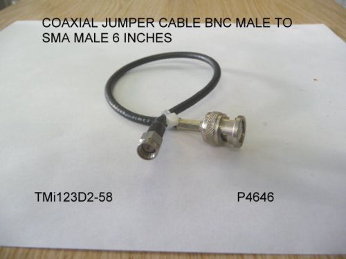 COAXIAL CABLE BNC MALE TO SMA MALE 6 INCHES