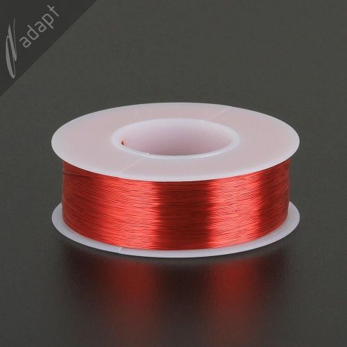 Magnet Wire, Enameled Copper, Red, 34 AWG (gauge), 155C, ~1/4 lb, 1975 ft
