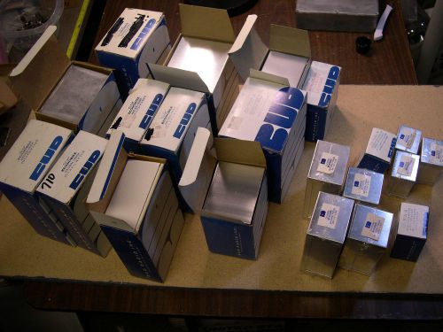 Qty-21 boxes -  bud radio aluminum / steel enclosures see part #&#039;s below new nos for sale