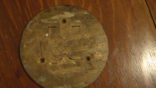 Floor Box Cover And Carpet Plate, Brass New Old Stock Steel City