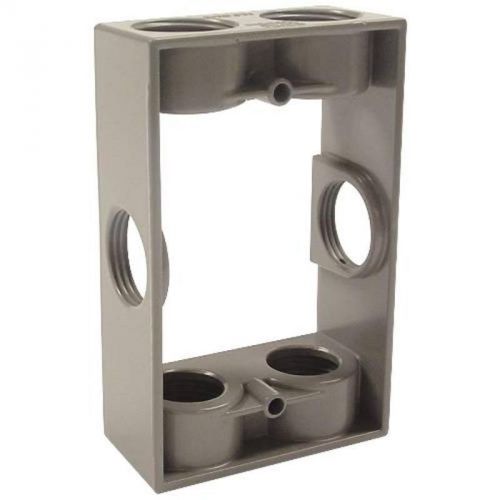 Hubbell Weatherproof Extension Single Gang 6 3/4&#034; Outlets Gray 5405-0 5405-0