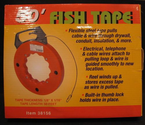 Cen-Tech 50&#039; Flexible Steel Fish Tape NIB