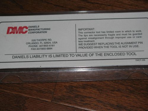 Daniels Manufacturing Corp. Removal Tool DRK95-20 MS27495R20 New in Factory Pkg.