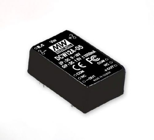 1pc dcw12a-15 dc to dc converter vin=12v vout=±15v iout=±400ma po 12w mean well for sale