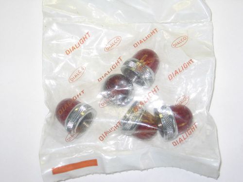 5) Dialight 070-1191-300 Red Miniature Stovepipe Screw-on Lens Cap 70-1191-300