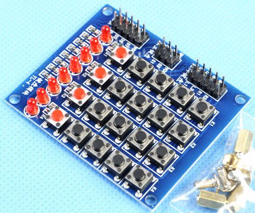 4x5 matrix keyboard buttons with water lights for arduino pic avr for sale