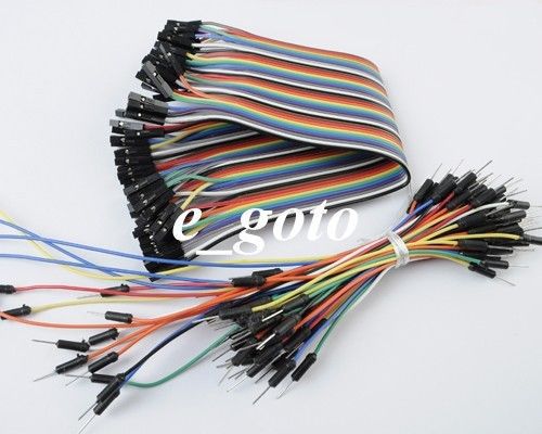 65pcs breadboard tie line wire + 40pcs pin connector dupont line wire 20cm cable for sale