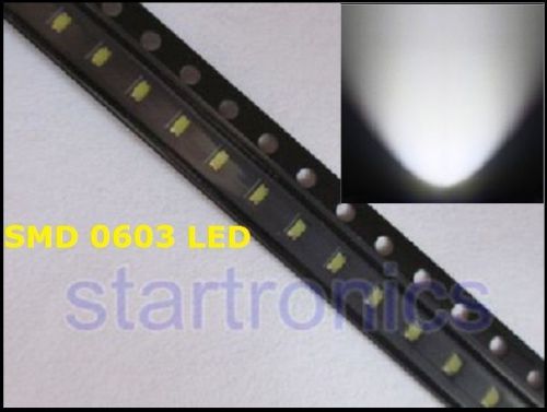 White SMD 0603 LED 100pcs, Ultra Bright SMD/SMT 0603 LED Diode Led Chip