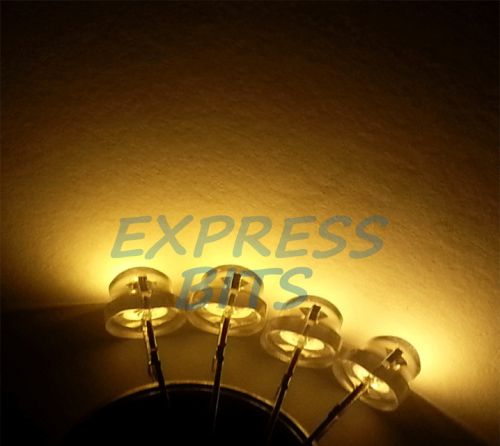 pre wired Straw hat 10x 5mm 10000mcd Ultra bright warm White leds light parts