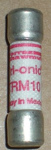 Electrical fuse mersen shawmut 10 amp trm10 250 vac time delay midget tri-onic for sale