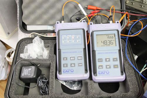 EXFO Fiberoptic Power Meter FOT-90A &amp; Light Source FLS-210B TESTED
