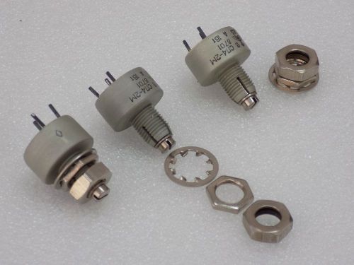 1x SP4-2M 3.3ohm &lt; Military &gt; Potentiometer- With Washer and Nut NOS USSR