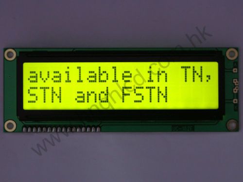 1pc 1602 16x2 hd44780 character lcd display module lcm yellow green (122 x 44mm) for sale
