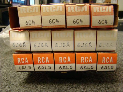 Lot of 14 RCA Tubes 6AL5, 6J6A, 6C4
