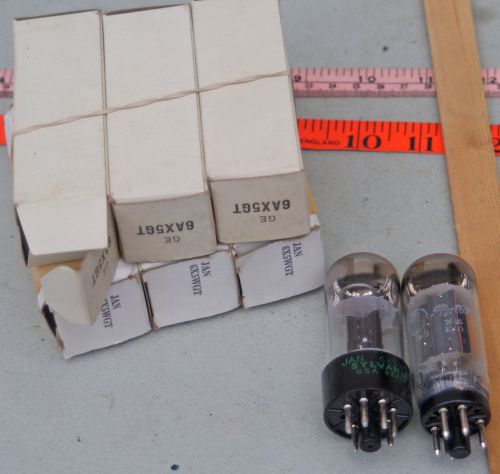 6 new in military box 6X5GT &amp; 6AX5GT vacuum tubes Sylvania GE