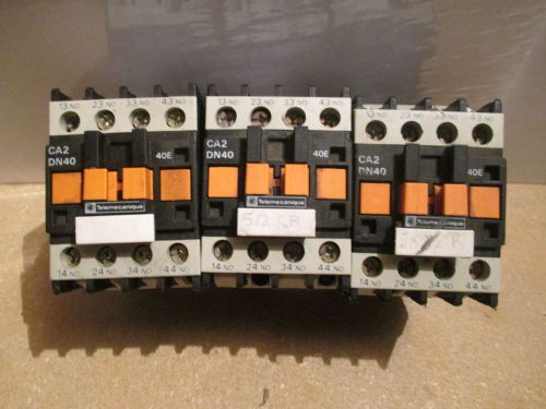 Lot of 3!!! telemecanique ca2dn40 40e motor starter contactor for sale
