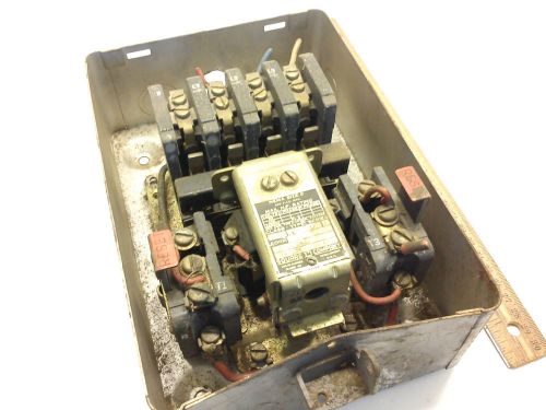 Square d starter control nema size 0 8536 on off motor single three phase for sale