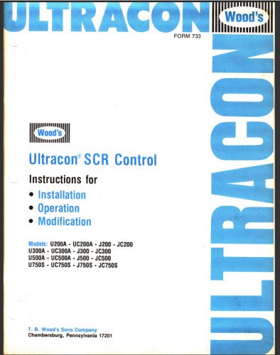 Ultracon TB Woods Motor Control Manual Copy 50 Pages J200 J300 J500 J750 etc.