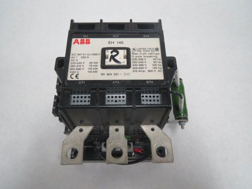 Abb eh145c welding isolation ac 125hp 212a amp contactor b302744 for sale